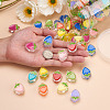 Craftdady 100Pcs 10 Colors Transparent Enamel Acrylic Beads TACR-CD0001-07-10