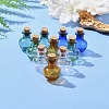 10Pcs 5 Colors Round Glass Cork Bottles Ornament GLAA-FS0001-73-8