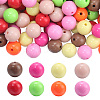 120Pcs 8 Colors Opaque Acrylic Beads MACR-PA0001-10-1