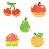 10Pcs 5 Styles Fruit Enamel Pin JEWB-CJ0003-20-1