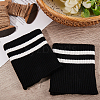 Stripe Pattern Cotton Tubular Knit Rib Cuff AJEW-WH0348-200B-4