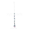 AB Color Plated Crystal Teardrop Big Pendant Decorations HJEW-G019-03B-1