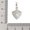 Rack Plating Brass Micro Pave Clear Cubic Zirconia Pendants KK-S380-37A-P-3