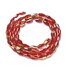 Baking Painted Glass Beads Strands DGLA-D001-01A-2