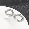 304 Stainless Steel Micro Pave Clear Cubic Zirconia Cuff Earrings EJEW-C096-60P-5