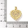 Brass Micro Pave Cubic Zirconia Pendants KK-U046-10G-01-3