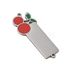 304 Stainless Steel Red Enamel Connector Charms STAS-P377-15P-2