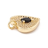 Brass Micro Pave Cubic Zirconia Pendants KK-E005-35G-4