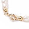 Grade A Natural Pearl Beaded Bracelets with Brass Spring Ring Clasps for Women BJEW-JB08037-5