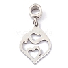 304 Stainless Steel European Dangle Charms PALLOY-JF00624-02-2