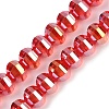 Electroplate Transparent Glass Beads Strands EGLA-B011-08A-AB01-1