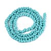 Frosted Opaque Glass Beads Strands GLAA-N017-4mm-19-3