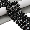 Dyed & Heated Natural Black Agate Bead Strands G-NH0013-A02-01-2