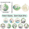 SUNNYCLUE 18Pcs 9 Style Light Gold Plated Alloy Enamel Pendants ENAM-SC0004-29-2