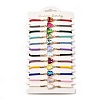 12Pcs 12 Colors Polyester Bracelets BJEW-P340-03G-1