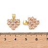 Brass Micro Pave Cubic Zirconia Charms CU-CBA03AF-18A-01-3