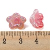Iridescent Acrylic Bead Caps OACR-C021-08-4
