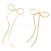 Brass Bowknot Stud Earrings KK-Z033-29G-2