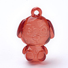 Transparent Acrylic Puppy Pendants TACR-T002-10-4