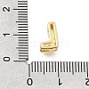 Brass Micro Pave Clear Cubic Zirconia Initial Spacer Bars KK-E802-34G-L-3