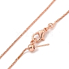 Brass Box Chain Necklaces for Women NJEW-G084-09RG-2