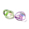 Luminous UV Plating Rainbow Iridescent Acrylic Beads OACR-O008-09-2