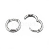 Rhodium Plated 925 Sterling Silver Hoop Earrings X-STER-L057-077A-2