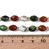 Natural Ruby in Zoisite & Red Jasper & Flower Opal Beads Strands G-T144-21A-01-5
