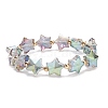 Glass Star Beaded Stretch Bracelet for Women BJEW-JB08273-4