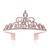 Alloy with Rhinestone Crown Hair Comb PW-WG9B224-06-1