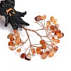 Halloween Theme Natural Carnelian Chips Tree of Life Decorations DJEW-B013-02C-2