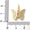 Brass Micro Pave Clear Cubic Zirconia Pendants X-KK-L227-007G-3