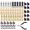 20 Sets 2 Colors Zinc Alloy Zipper Repair Accessories FIND-SZ0001-78-1