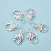 Tibetan Style Heart Lobster Claw Clasps K08Y0021-5