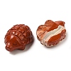 Natural Red Jasper Carved Hedgehog Statues Ornament DJEW-C019-03A-2