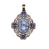 Retro Hollow Natural Sodalite Pendants PW-WG7B8C5-14-1