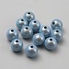 Matte Spray Painted Acrylic Beads OACR-TAC0001-13A-1