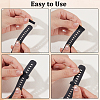 30Pcs 3 Styles Rectangle Silicone Retainer Buckle Holder Watchbands Retaining Hoop Replacement Watch Strap Clasp FIND-CN0002-39A-6