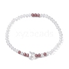 3Pcs Electroplate Glass Beads Stretch Bracelet set for Women BJEW-JB11397-6