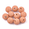 Handmade Polymer Clay Rhinestone Beads CLAY-T014-14mm-07-1