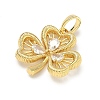 Brass Micro Pave Clear Cubic Zirconia Pendants KK-B171-03G-01-2