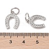 Rack Plating Brass Micro Pave Clear Cubic Zirconia Pendants ZIRC-P118-01P-3