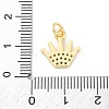 Brass Micro Pave Cubic Zirconia Charms KK-S510-23G-3