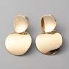 Alloy Flat Round Dangle Stud Earrings for Women EJEW-WH0004-31H-1
