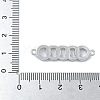 Rack Plating Brass Micro Pave Clear Cubic Zirconia 5 Rings Connector Charms KK-A234-080P-3