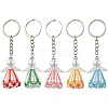 Glass Seed Bead with Acrylic Angel Keychain KEYC-MZ00026-1