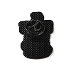 Black Zinc Alloy Brooches JEWB-E037-03EB-01-2