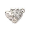 Brass Micro Pave Cubic Zirconia Charms KK-P278-08P-2