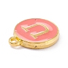 Golden Plated Alloy Enamel Charms X-ENAM-Q437-11U-2