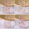 4Pcs 4 Styles Ocean Theme Self Adhesive PET Nail Art Stickers Decals MRMJ-SP0001-17-7